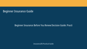 Beginner Insurance Guide guide featured image: Before You Renew Decision Guide