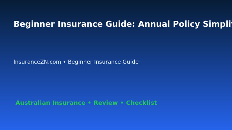 Beginner Insurance Guide: Annual Policy Simplification Guide for Australian Readers 2026 featured image