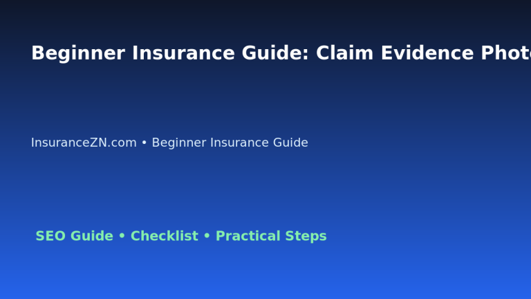 Beginner Insurance Guide: Claim Evidence Photo and Receipt System for Australian Readers 2026 featured image