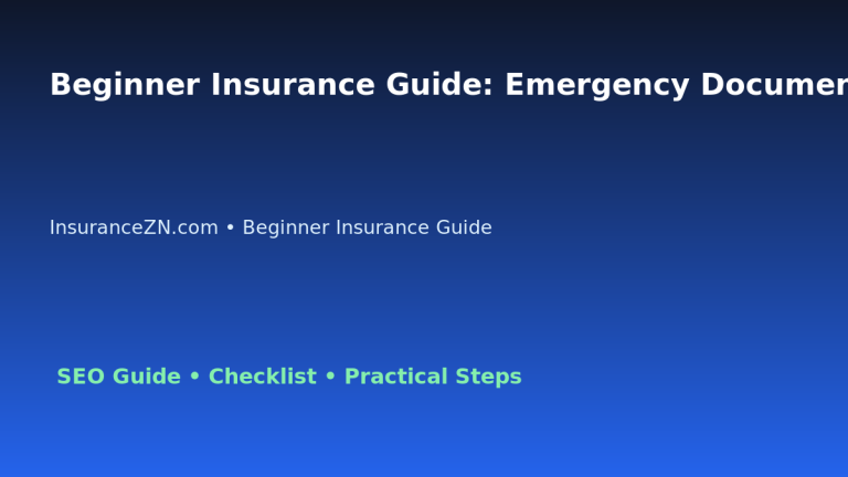 Beginner Insurance Guide: Emergency Document Pack Guide for Australian Readers 2026 featured image