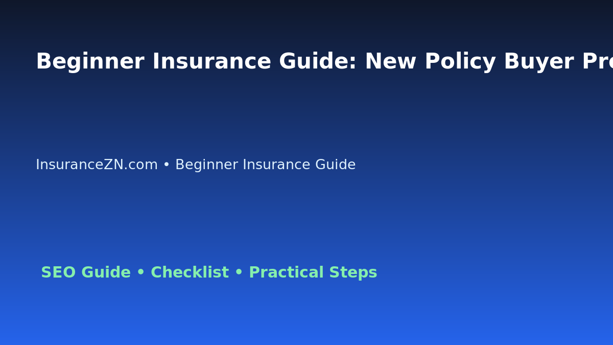 Beginner Insurance Guide: New Policy Buyer Preparation Guide for Australian Readers 2026 featured image