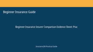 Beginner Insurance Guide guide featured image: Insurer Comparison Evidence Sheet