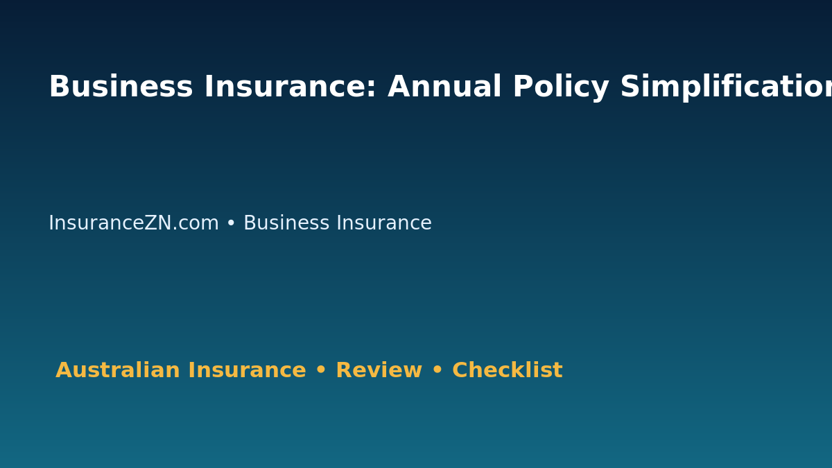 Business Insurance: Annual Policy Simplification Guide for Australian Readers 2026 featured image
