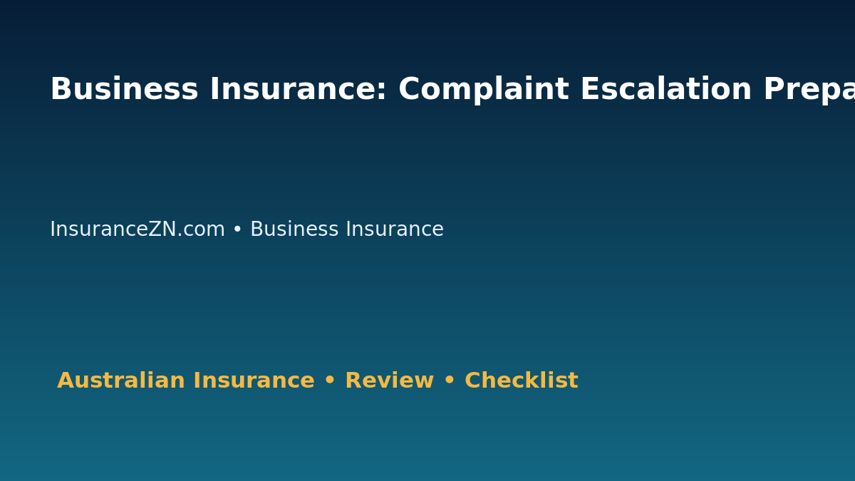 Business Insurance: Complaint Escalation Preparation Guide for Australian Readers 2026 featured image