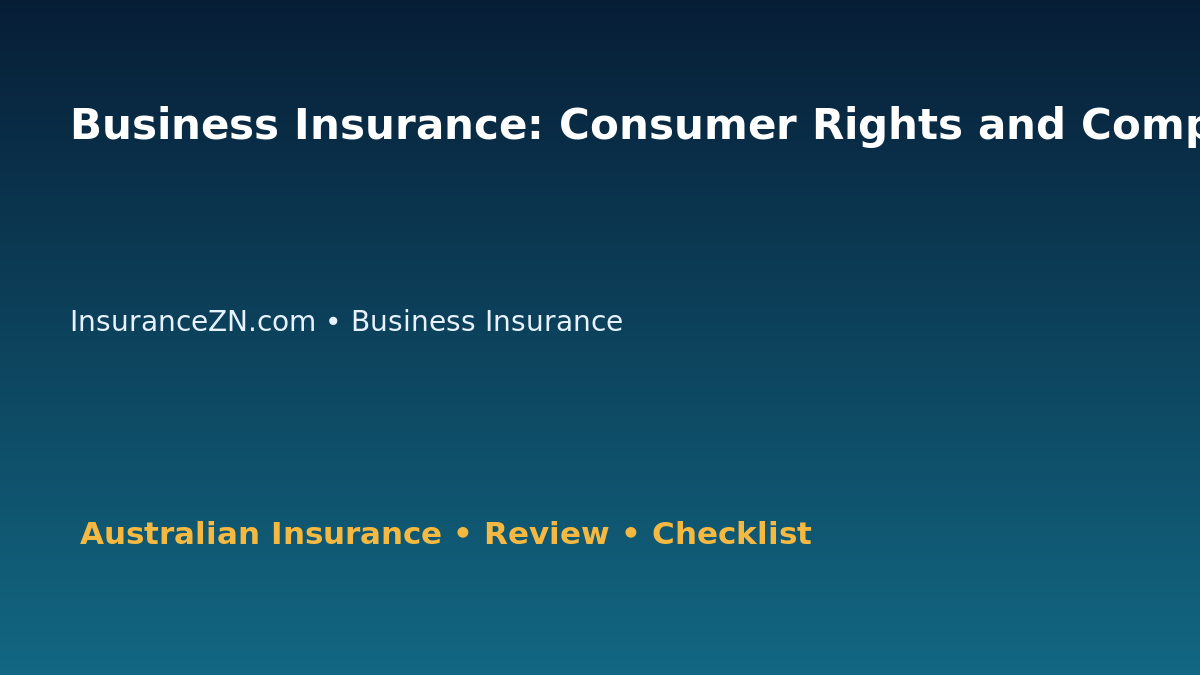 Business Insurance: Consumer Rights and Complaint Pathway for Australian Readers 2026 featured image