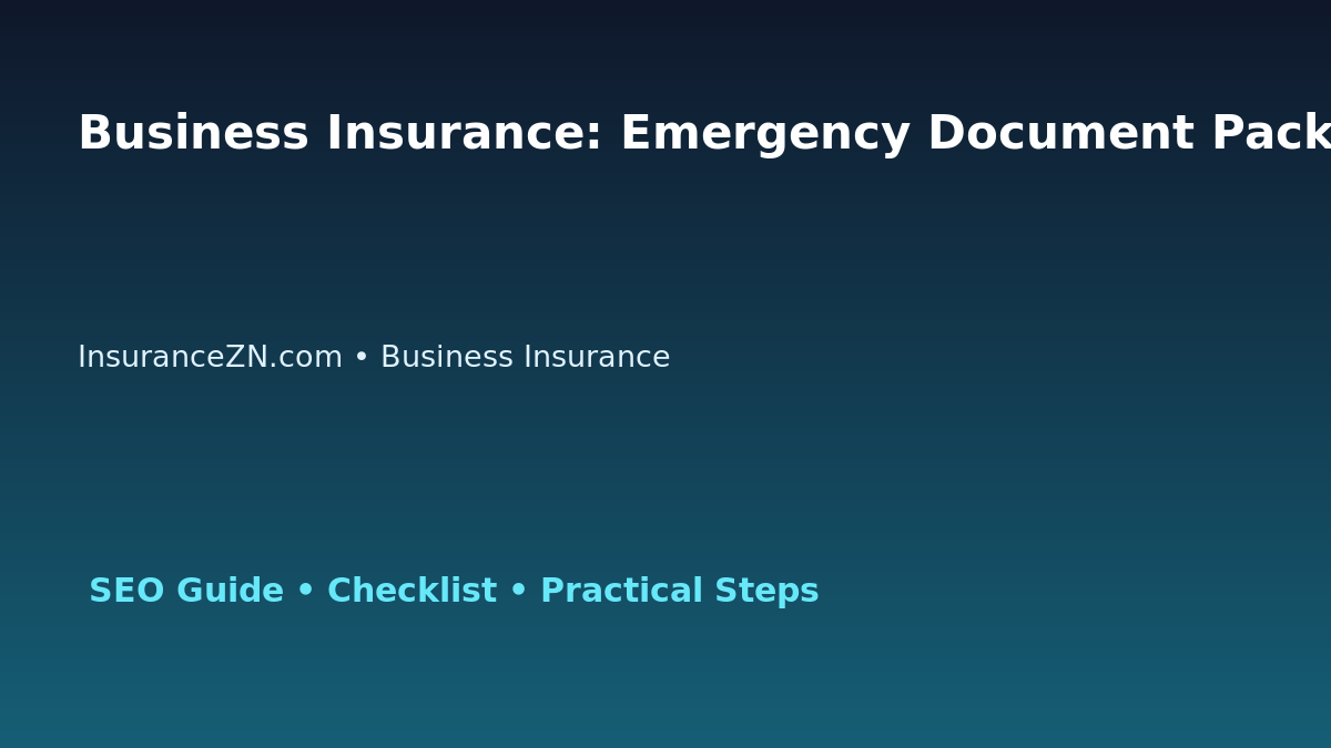 Business Insurance: Emergency Document Pack Guide for Australian Readers 2026 featured image