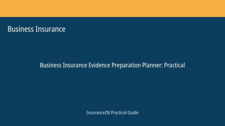 Business Insurance guide featured image: Evidence Preparation Planner