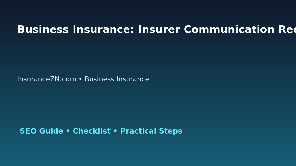 Business Insurance: Insurer Communication Record Template for Australian Readers 2026 featured image