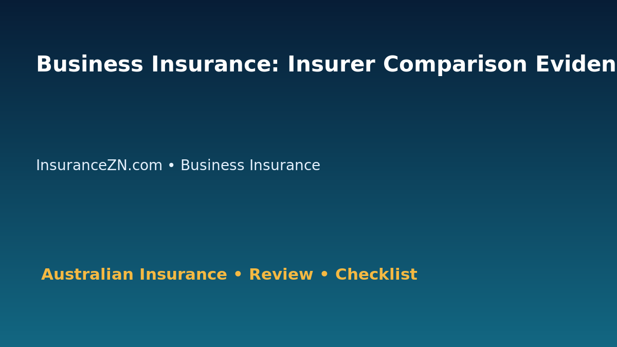 Business Insurance: Insurer Comparison Evidence Sheet for Australian Readers 2026 featured image
