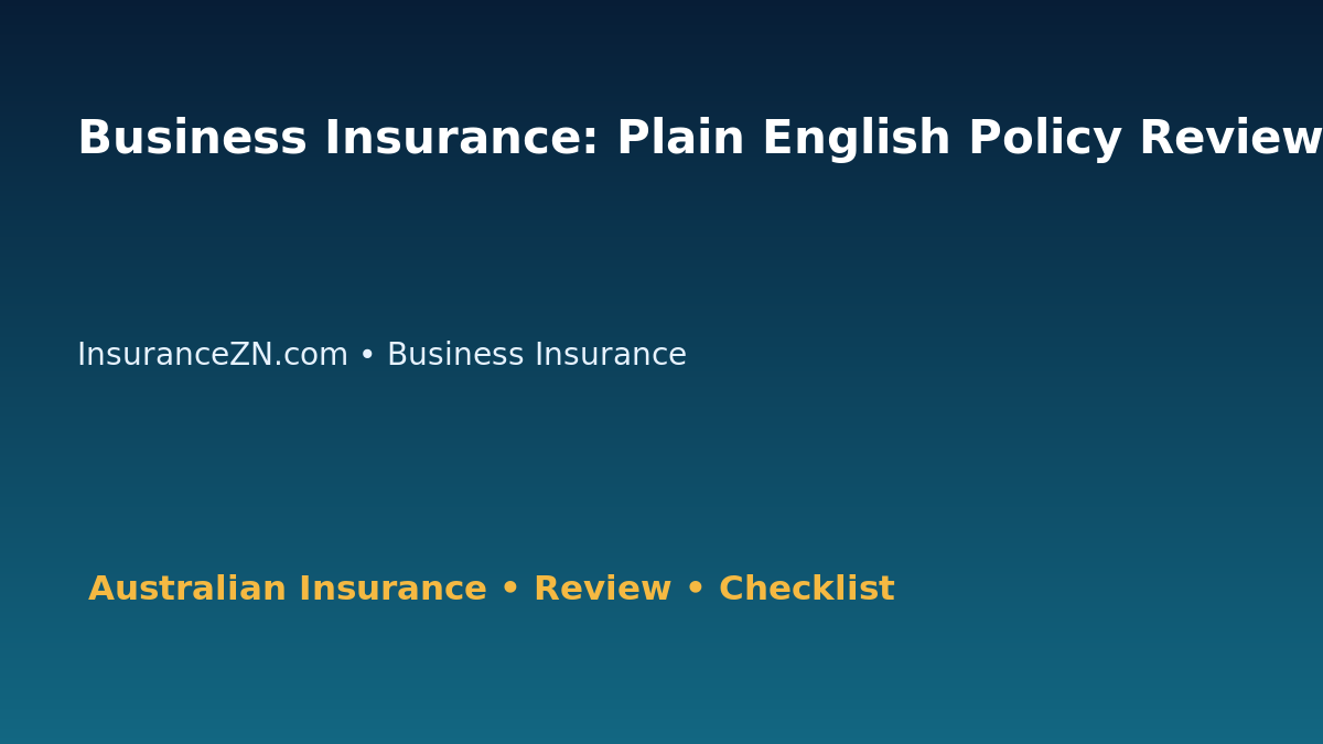Business Insurance: Plain English Policy Review for Australian Readers 2026 featured image