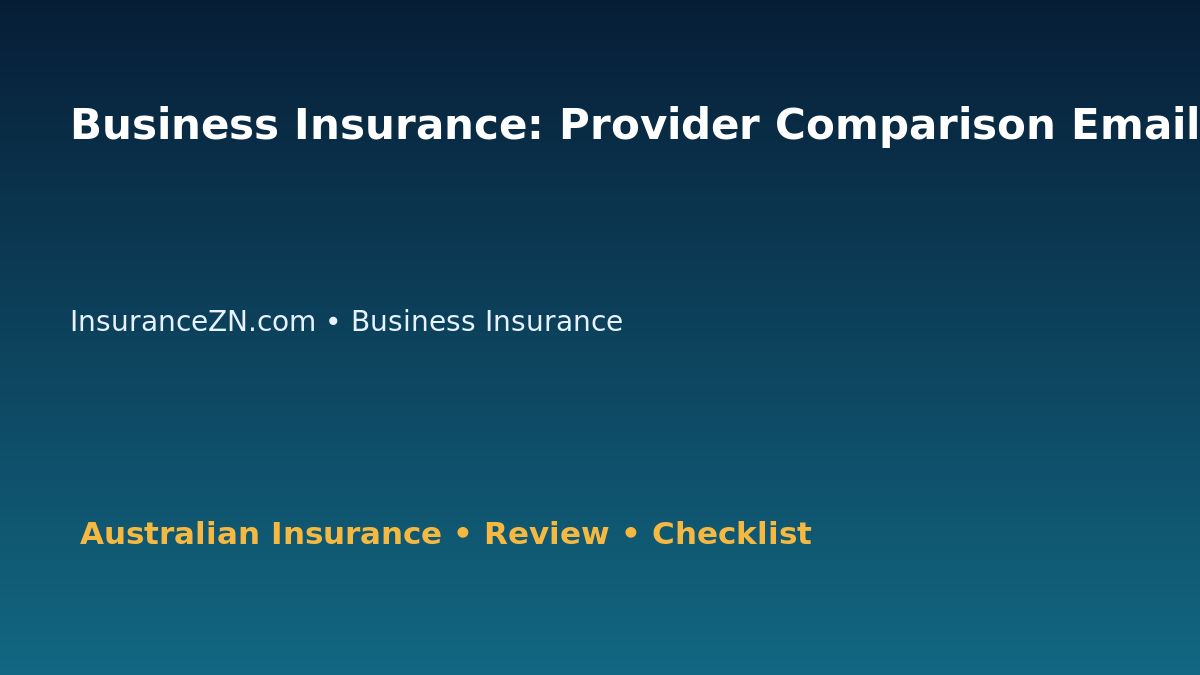 Business Insurance: Provider Comparison Email Template for Australian Readers 2026 featured image