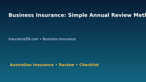 Business Insurance: Simple Annual Review Method for Australian Readers 2026 featured image