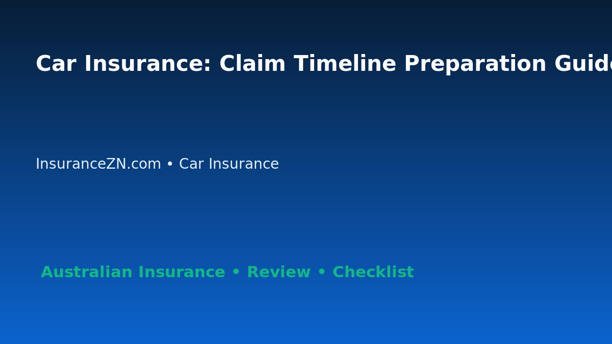 Car Insurance: Claim Timeline Preparation Guide for Australian Readers 2026 featured image
