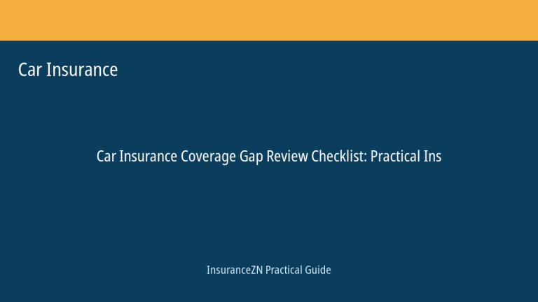Car Insurance guide featured image: Coverage Gap Review Checklist