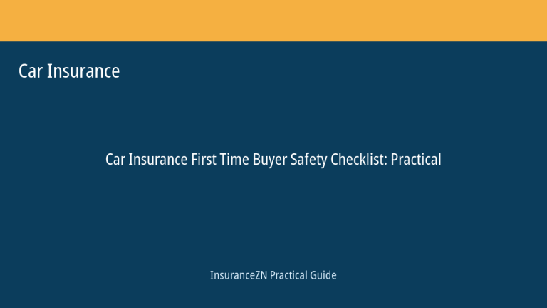 Car Insurance guide featured image: First Time Buyer Safety Checklist