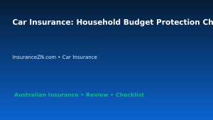 Car Insurance: Household Budget Protection Checklist for Australian Readers 2026 featured image