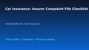 Car Insurance: Insurer Complaint File Checklist for Australian Readers 2026 featured image