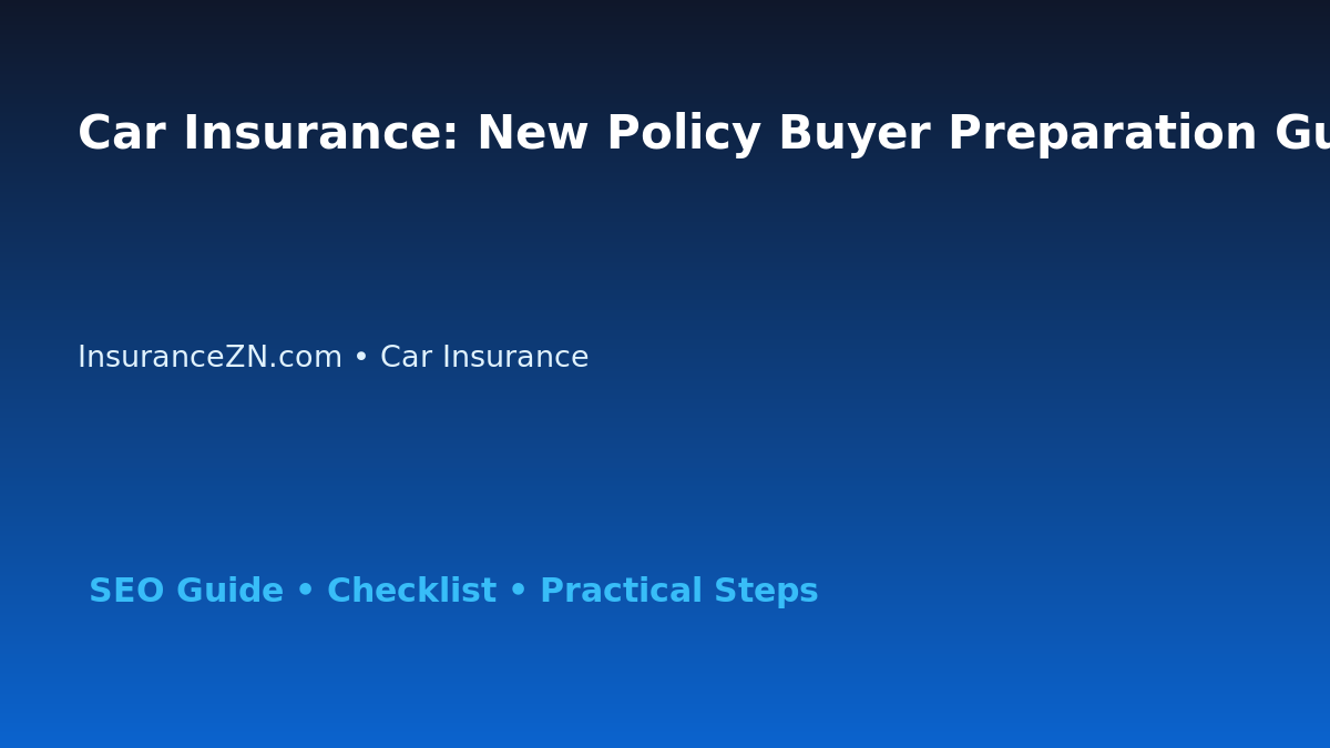 Car Insurance: New Policy Buyer Preparation Guide for Australian Readers 2026 featured image