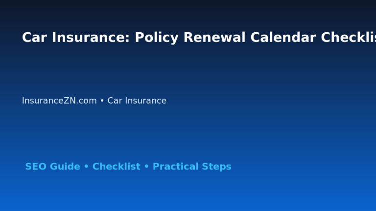 Car Insurance: Policy Renewal Calendar Checklist for Australian Readers 2026 featured image