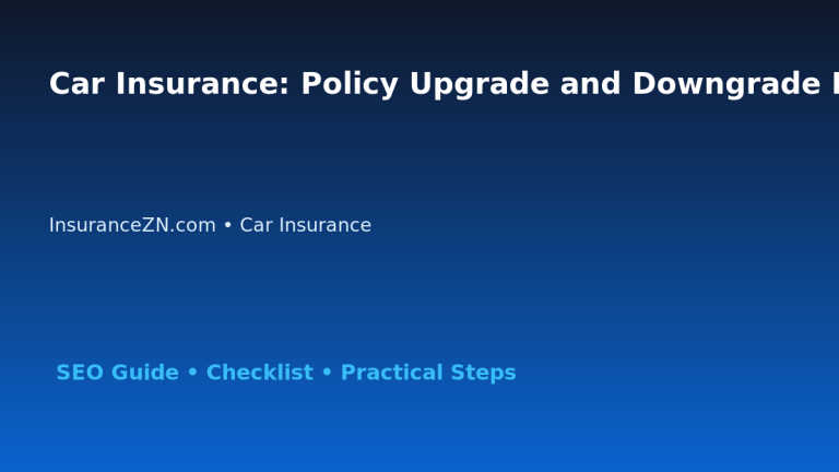 Car Insurance: Policy Upgrade and Downgrade Decision Guide for Australian Readers 2026 featured image
