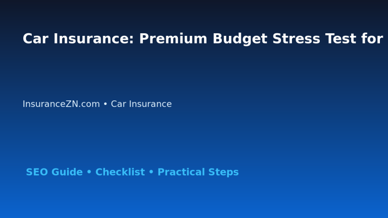 Car Insurance: Premium Budget Stress Test for Australian Readers 2026 featured image