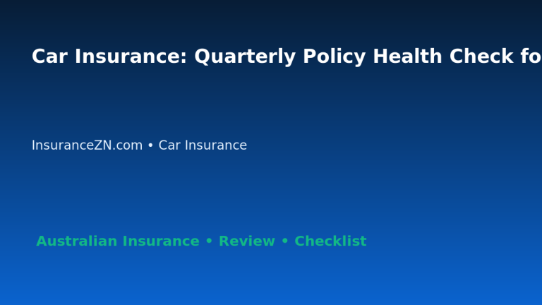 Car Insurance: Quarterly Policy Health Check for Australian Readers 2026 featured image