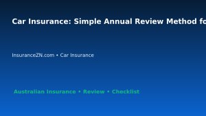 Car Insurance: Simple Annual Review Method for Australian Readers 2026 featured image