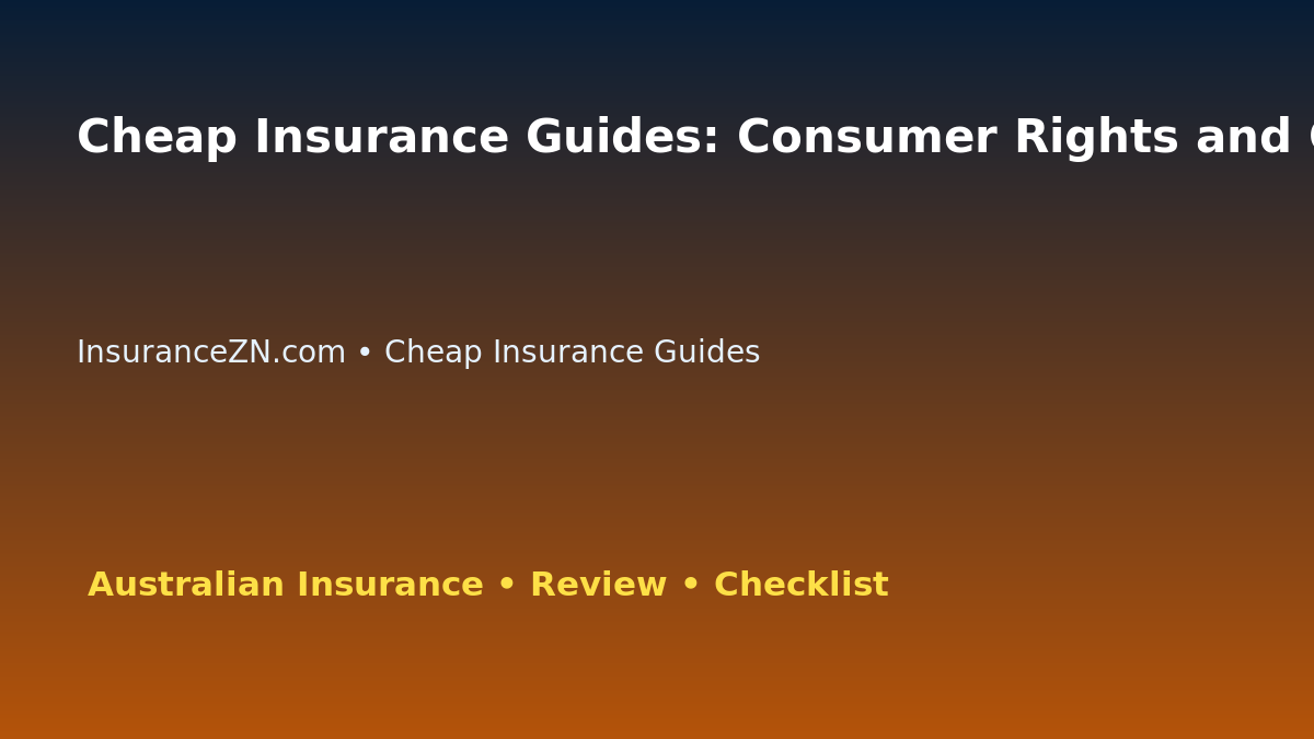 Cheap Insurance Guides: Consumer Rights and Complaint Pathway for Australian Readers 2026 featured image
