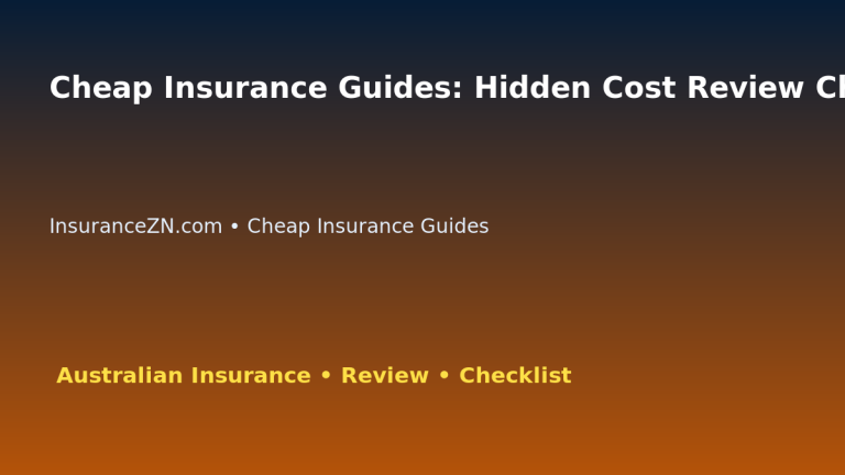 Cheap Insurance Guides: Hidden Cost Review Checklist for Australian Readers 2026 featured image