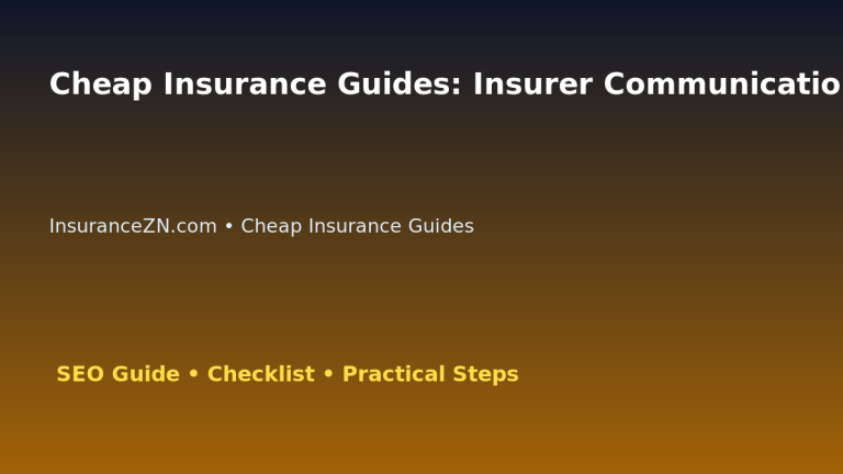 Cheap Insurance Guides: Insurer Communication Record Template for Australian Readers 2026 featured image