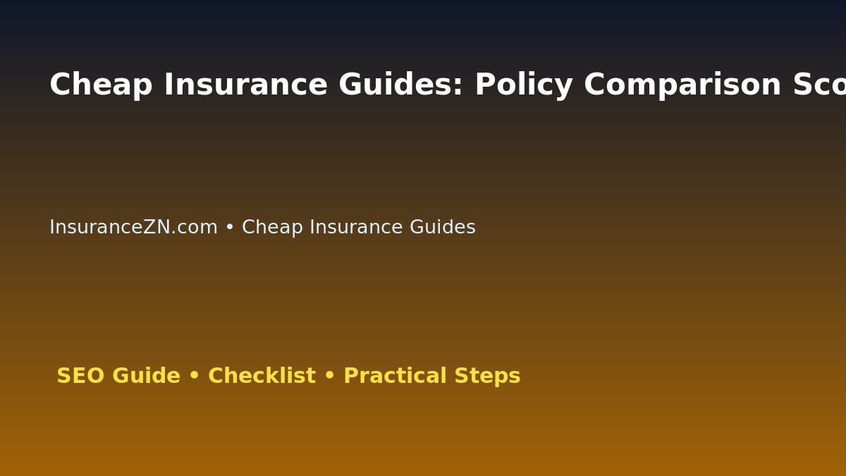 Cheap Insurance Guides: Policy Comparison Scorecard for Australian Readers 2026 featured image