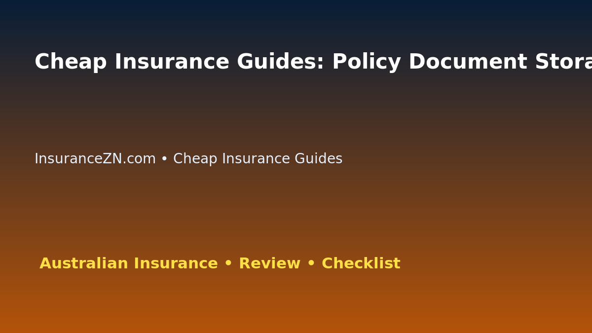 Cheap Insurance Guides: Policy Document Storage System for Australian Readers 2026 featured image