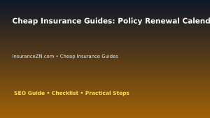 Cheap Insurance Guides: Policy Renewal Calendar Checklist for Australian Readers 2026 featured image
