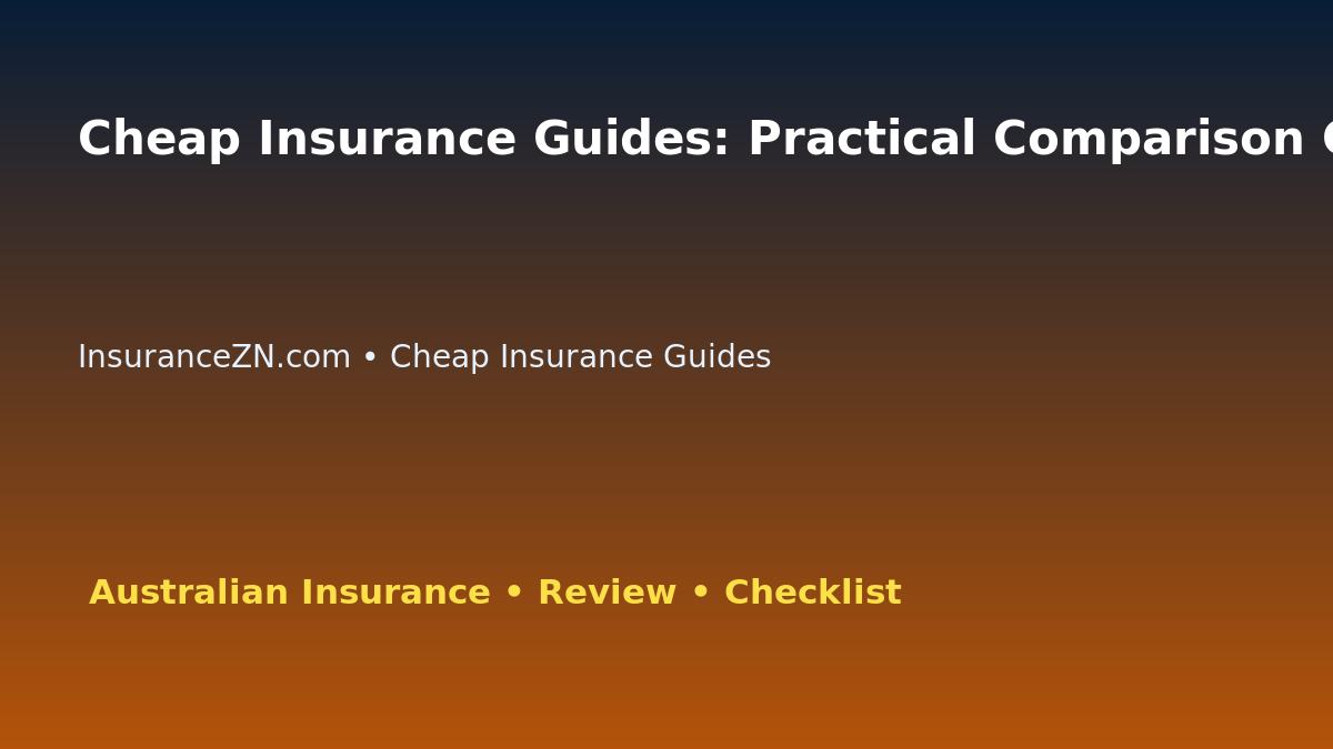 Cheap Insurance Guides: Practical Comparison Checklist for Australian Readers 2026 featured image