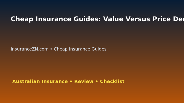Cheap Insurance Guides: Value Versus Price Decision Framework for Australian Readers 2026 featured image
