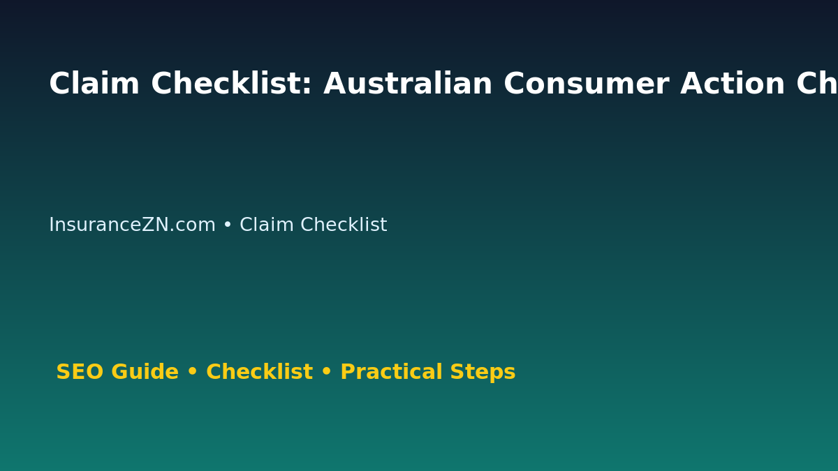 Claim Checklist: Australian Consumer Action Checklist for Australian Readers 2026 featured image