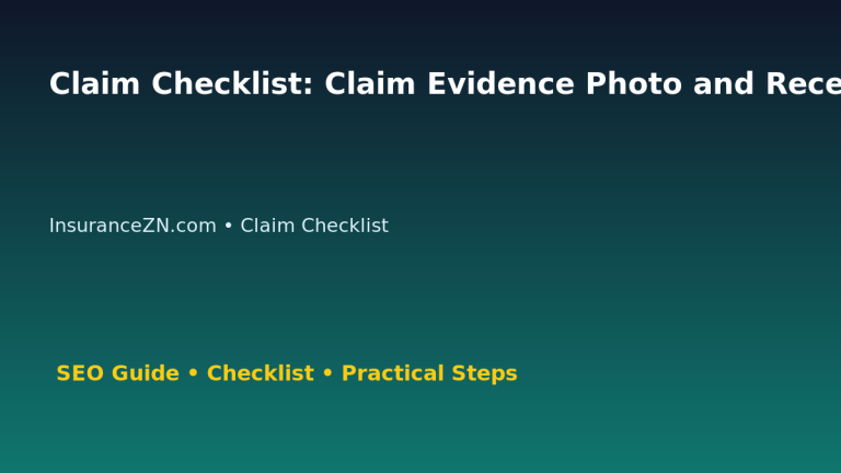 Claim Checklist: Claim Evidence Photo and Receipt System for Australian Readers 2026 featured image
