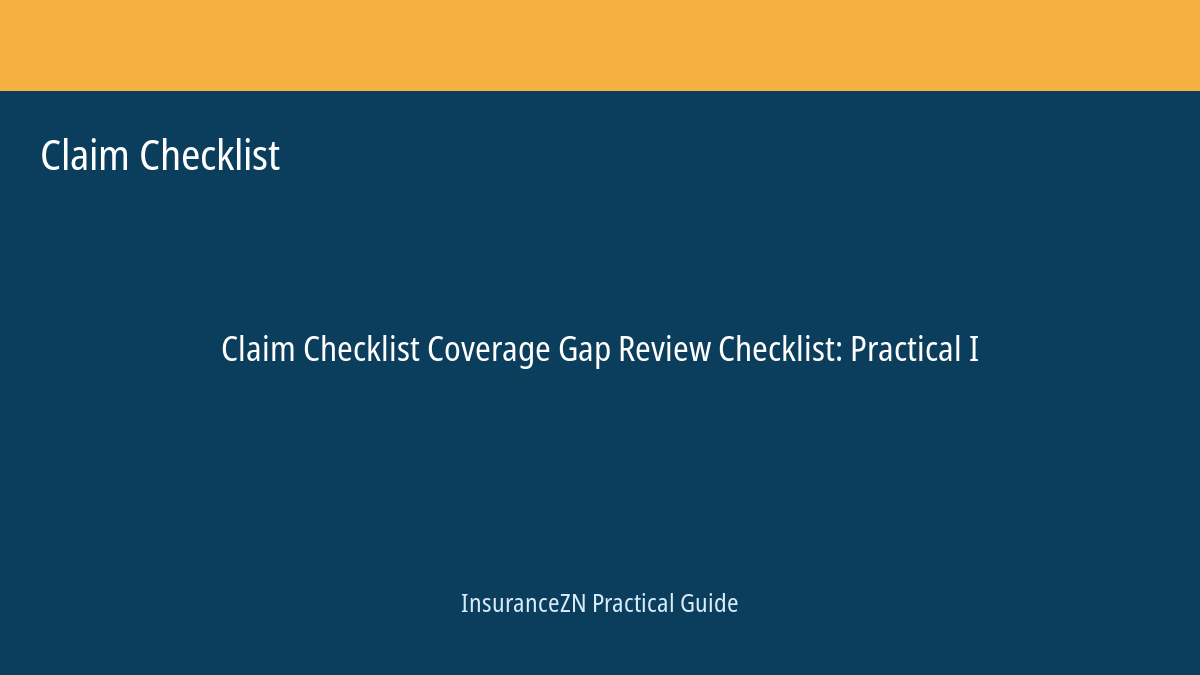 Claim Checklist guide featured image: Coverage Gap Review Checklist