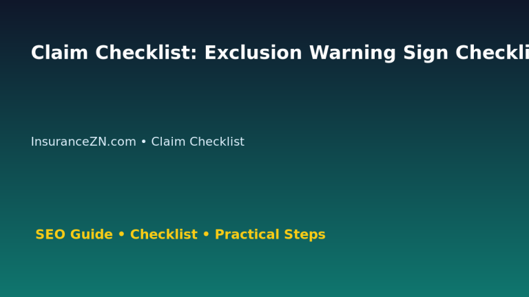 Claim Checklist: Exclusion Warning Sign Checklist for Australian Readers 2026 featured image