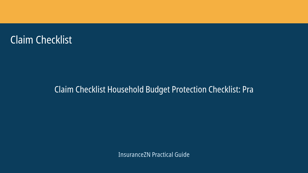 Claim Checklist guide featured image: Household Budget Protection Checklist