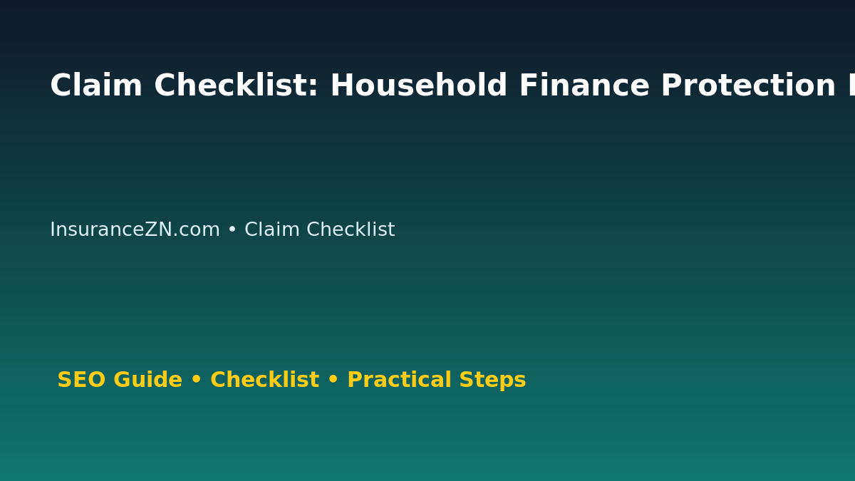 Claim Checklist: Household Finance Protection Planner for Australian Readers 2026 featured image
