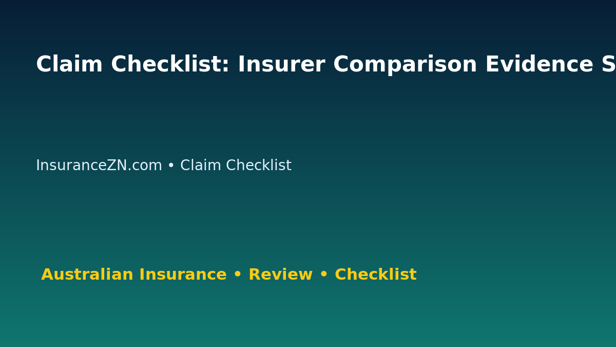 Claim Checklist: Insurer Comparison Evidence Sheet for Australian Readers 2026 featured image