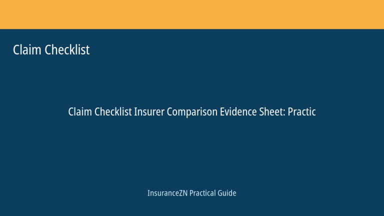 Claim Checklist guide featured image: Insurer Comparison Evidence Sheet