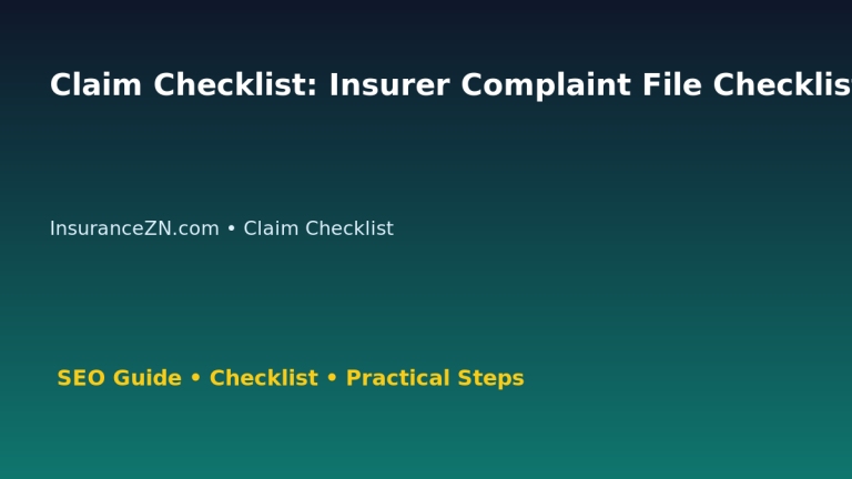 Claim Checklist: Insurer Complaint File Checklist for Australian Readers 2026 featured image