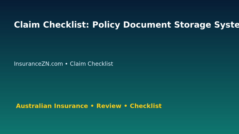 Claim Checklist: Policy Document Storage System for Australian Readers 2026 featured image