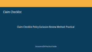 Claim Checklist guide featured image: Policy Exclusion Review Method