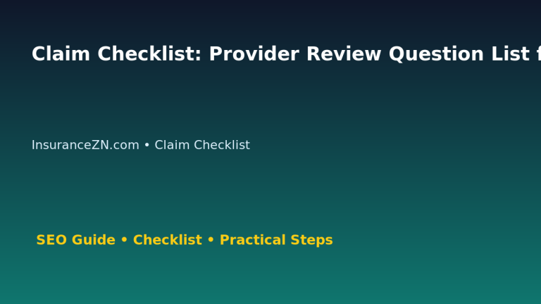 Claim Checklist: Provider Review Question List for Australian Readers 2026 featured image