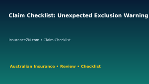 Claim Checklist: Unexpected Exclusion Warning List for Australian Readers 2026 featured image