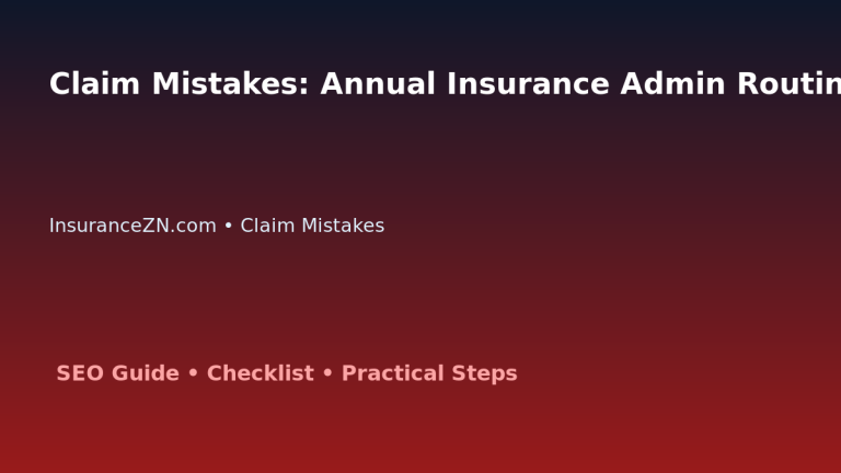 Claim Mistakes: Annual Insurance Admin Routine for Australian Readers 2026 featured image
