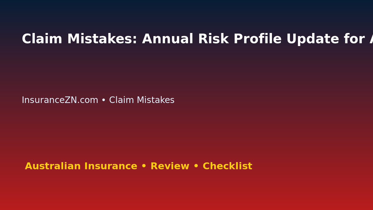 Claim Mistakes: Annual Risk Profile Update for Australian Readers 2026 featured image
